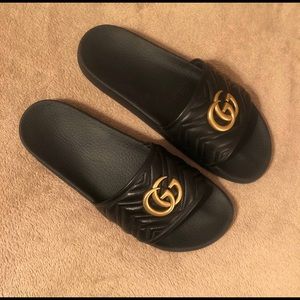 Gucci Matelasse Slide ‘Black Double G’